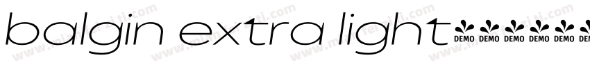 balgin extra light字体转换